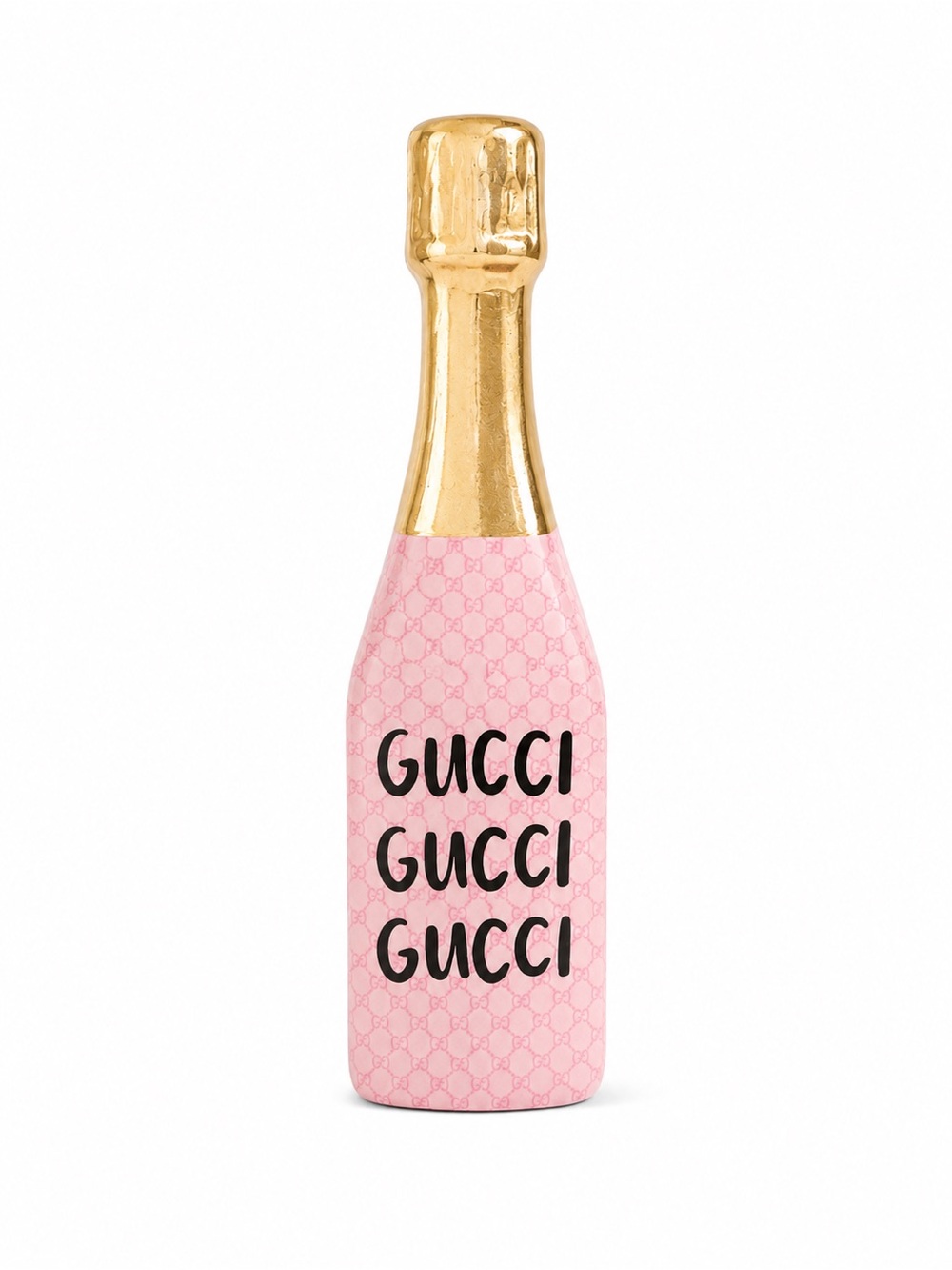 Gucci Pink Champagne Bottle Home Decor Collectible Display Art Gift - Picture 2 of 5